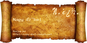 Nagy Ábel névjegykártya